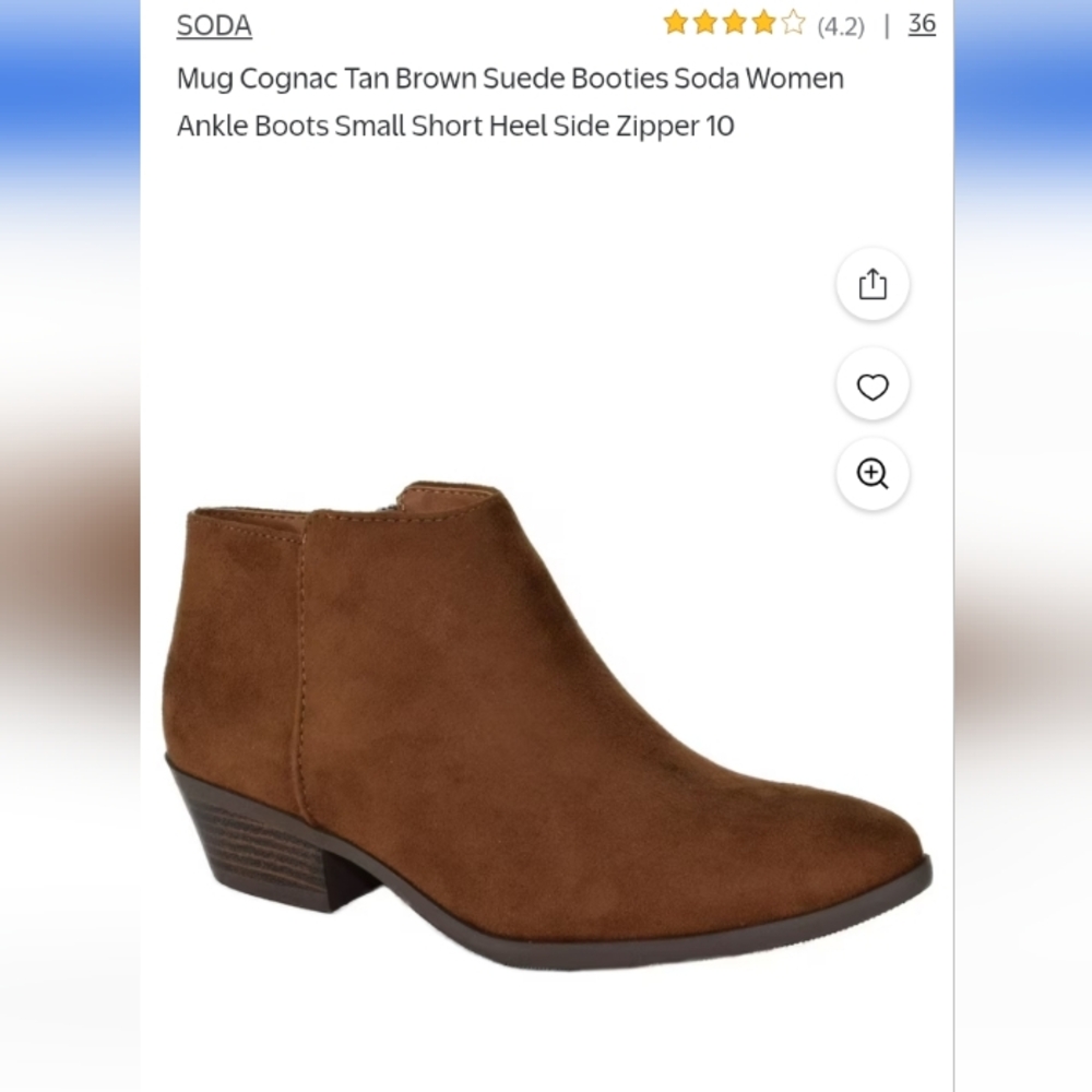 Women's Tan Suede Ankle Boots